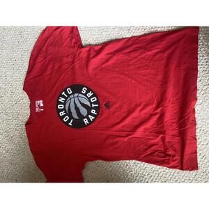 Adidas Toronto Raptors Red Tee - Men's Large
